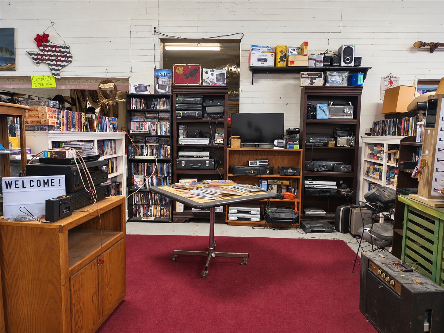 Inside the electronics area