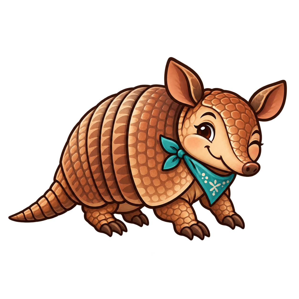 Friendly winking armadillo