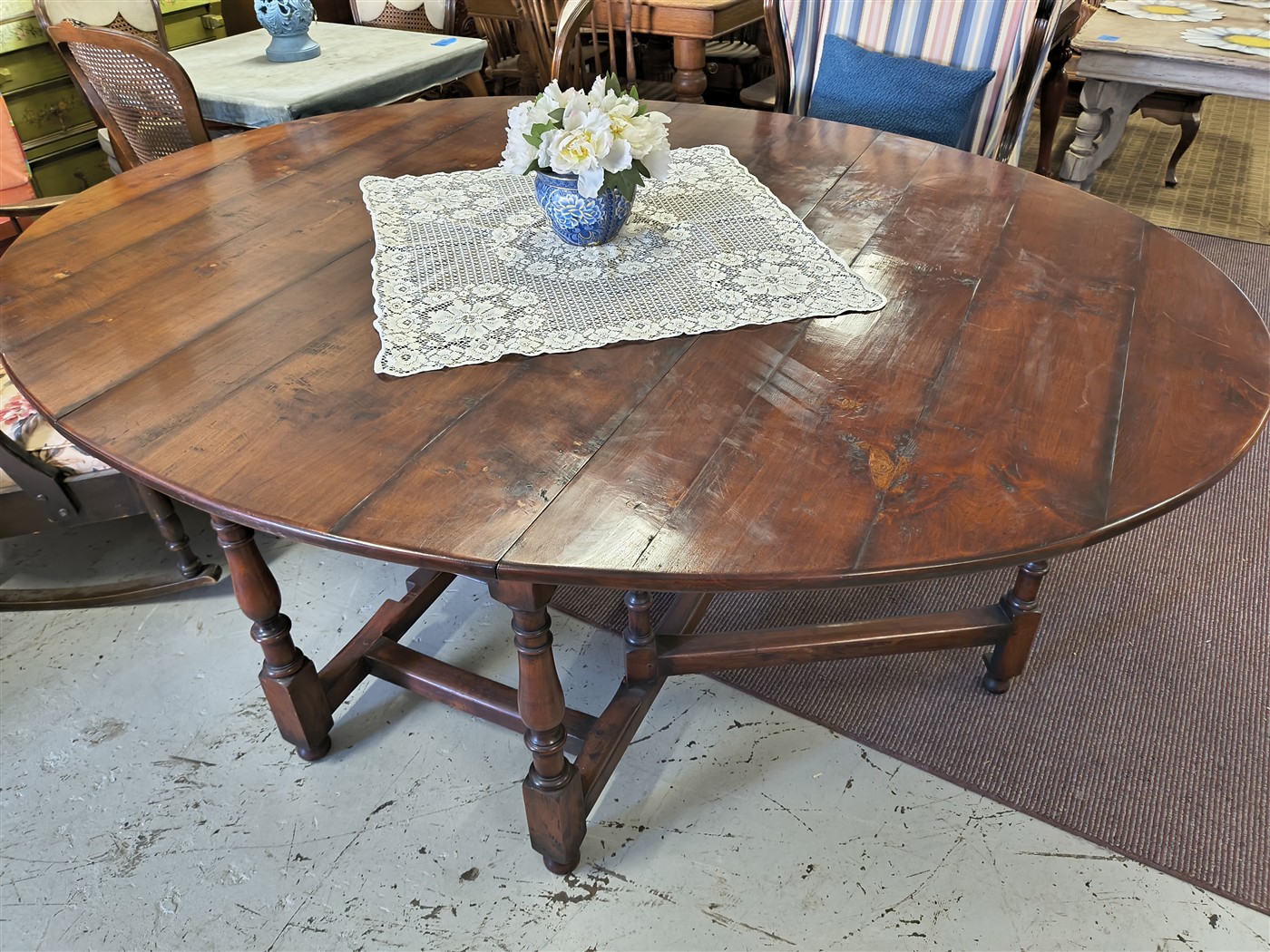 Another view of the wooden table